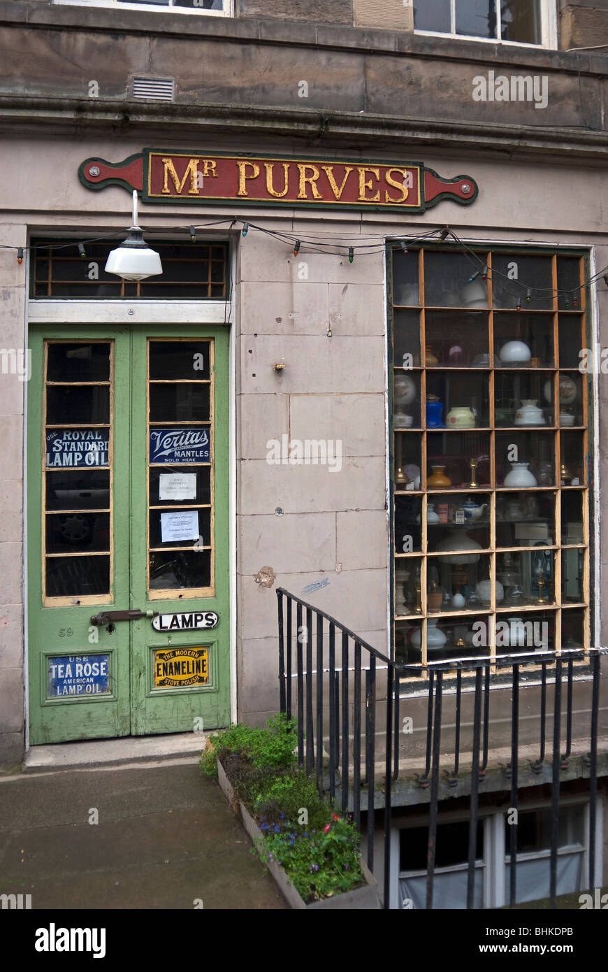 Magasin d'antiquités, Stockbridge, Édimbourg Banque D'Images