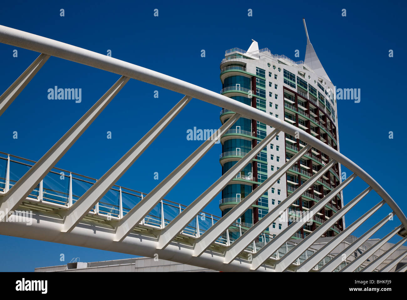 Portugal Lisbonne architecture design moderne dans le centre commercial Vasco da Gama Banque D'Images
