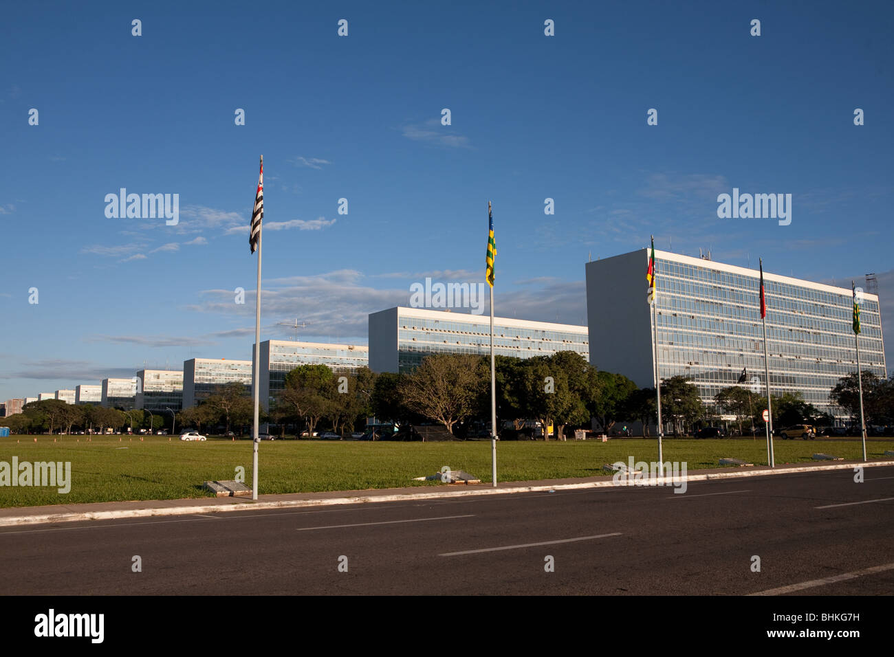 Les bâtiments des ministères à Brasilia, Brésil Banque D'Images