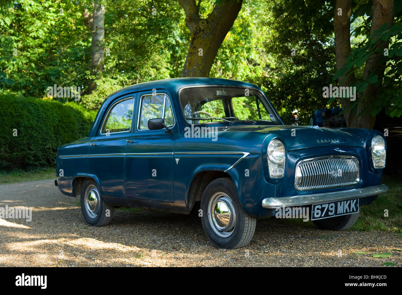 Ford voiture Préfet bleu Banque D'Images