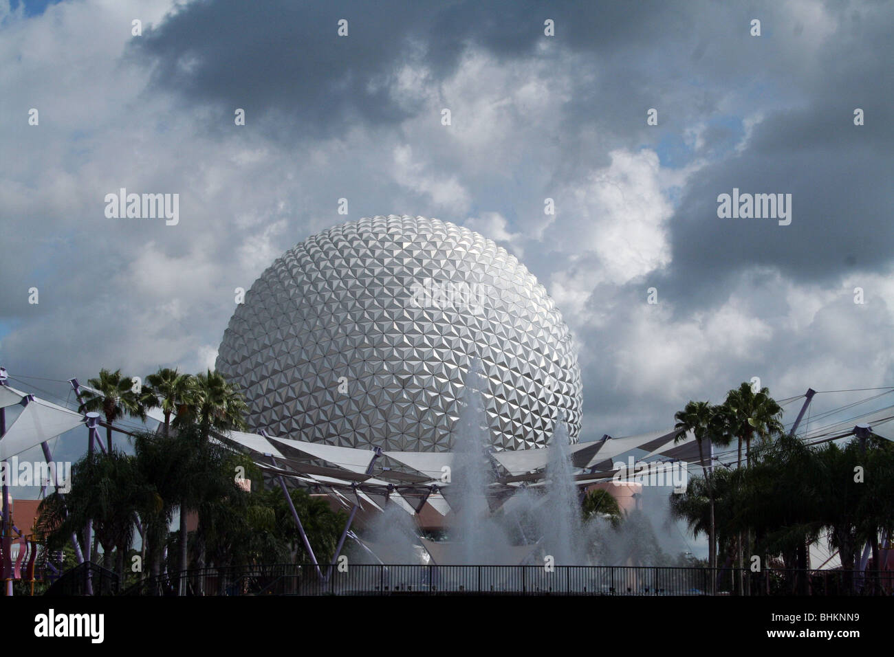 Spaceship Earth à Epcot, Orlando Florida USA Banque D'Images