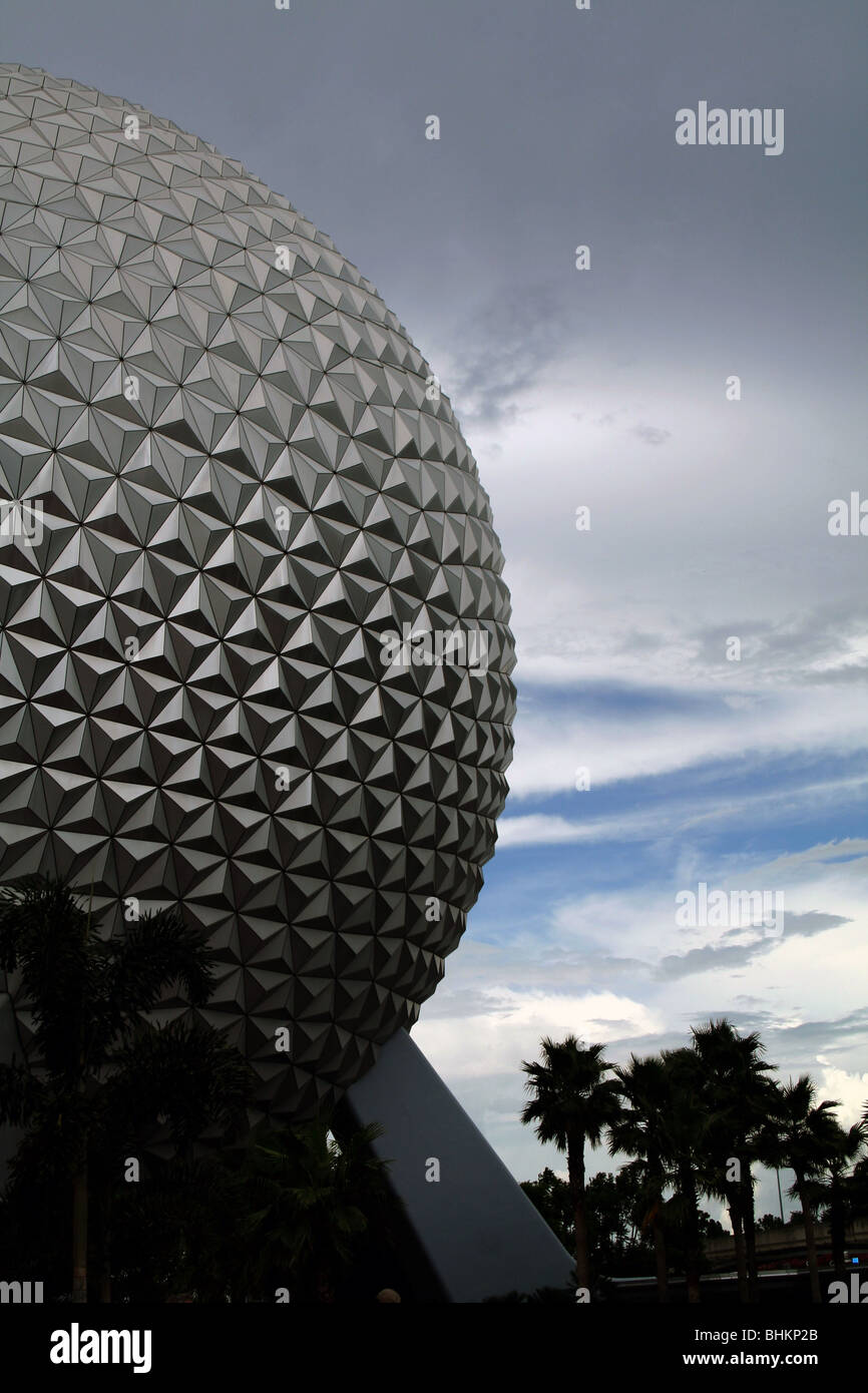 Spaceship Earth à Epcot, Orlando Florida USA Banque D'Images