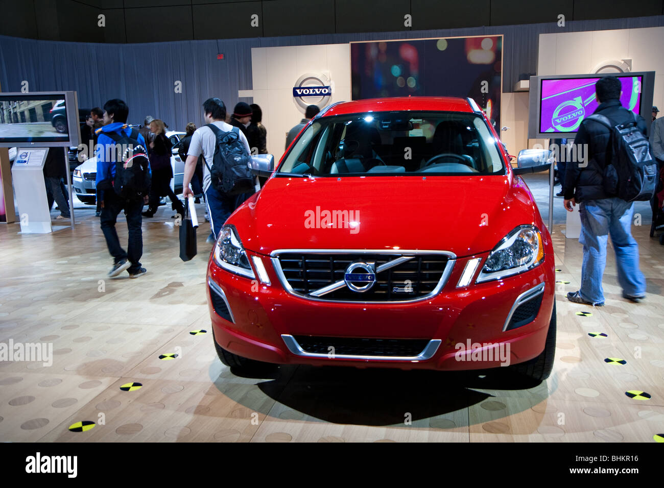 Volvo rouge autoshow Banque D'Images