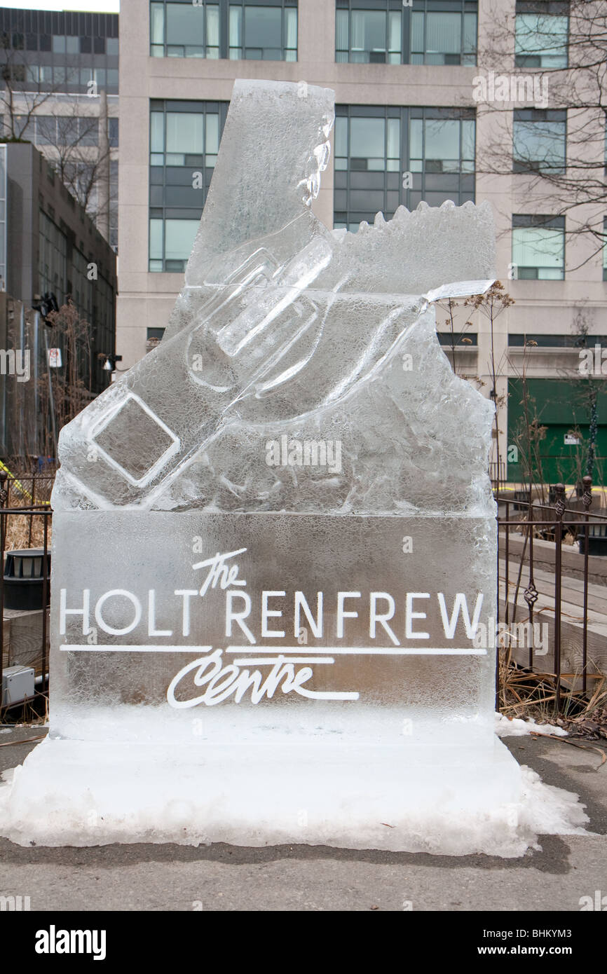 La sculpture de glace centre de Holt Renfrew Banque D'Images