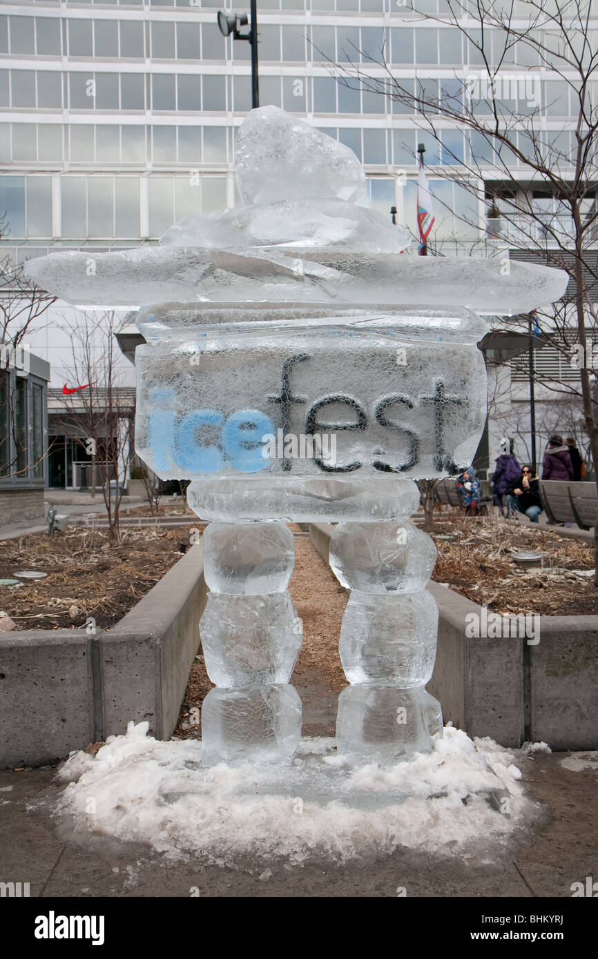 La sculpture de glace officielle pour glace : 2010 Toronto Banque D'Images