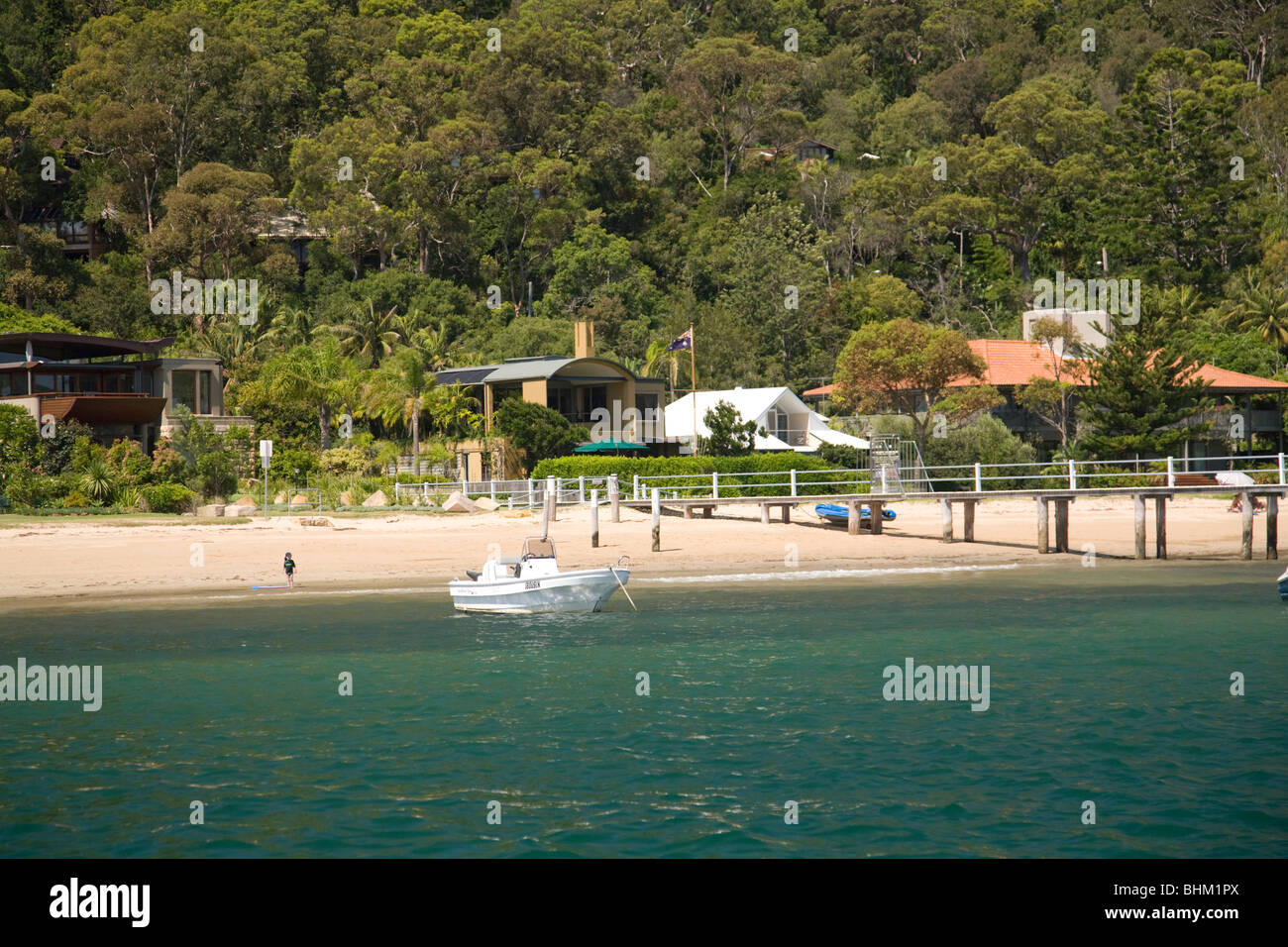 Palm beach sur Pittwater bay side,Sydney, Australie Banque D'Images