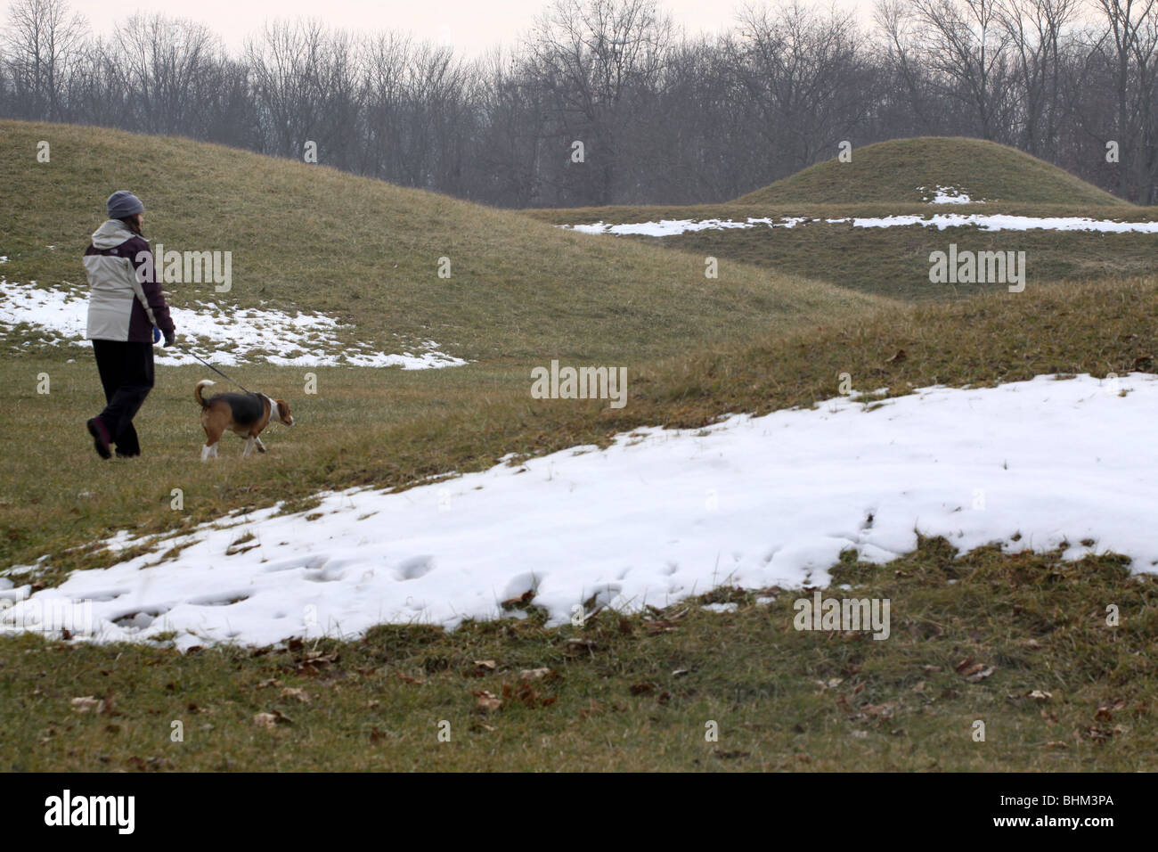 Hopewell Culture National Historical Park Indian Mounds earthworks Chillicothe Ohio Banque D'Images