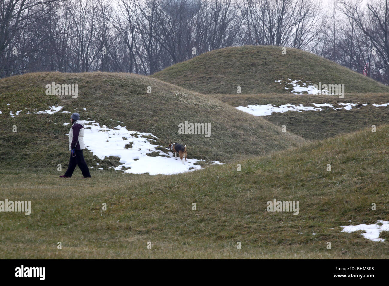 Hopewell Culture National Historical Park Indian Mounds earthworks Chillicothe Ohio Banque D'Images