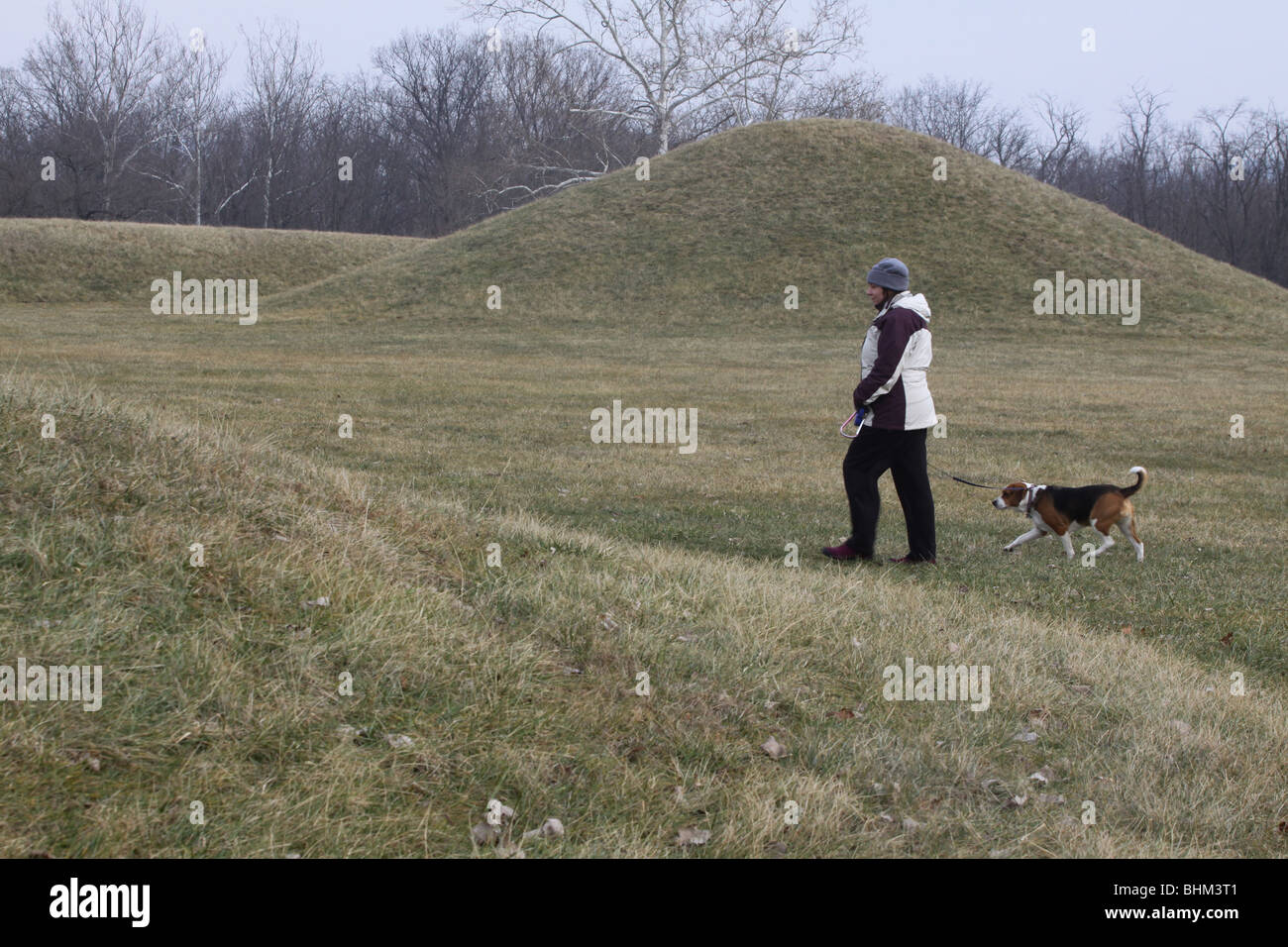 Hopewell Culture National Historical Park Indian Mounds earthworks Chillicothe Ohio Banque D'Images