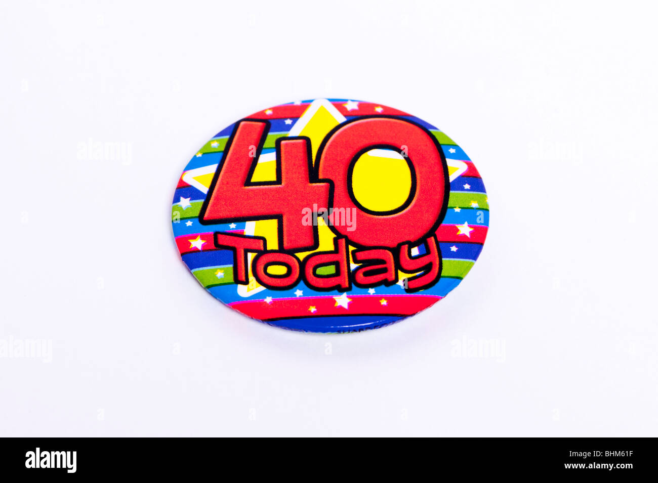 Un badge d'aujourd'hui 40 sur un fond blanc Banque D'Images