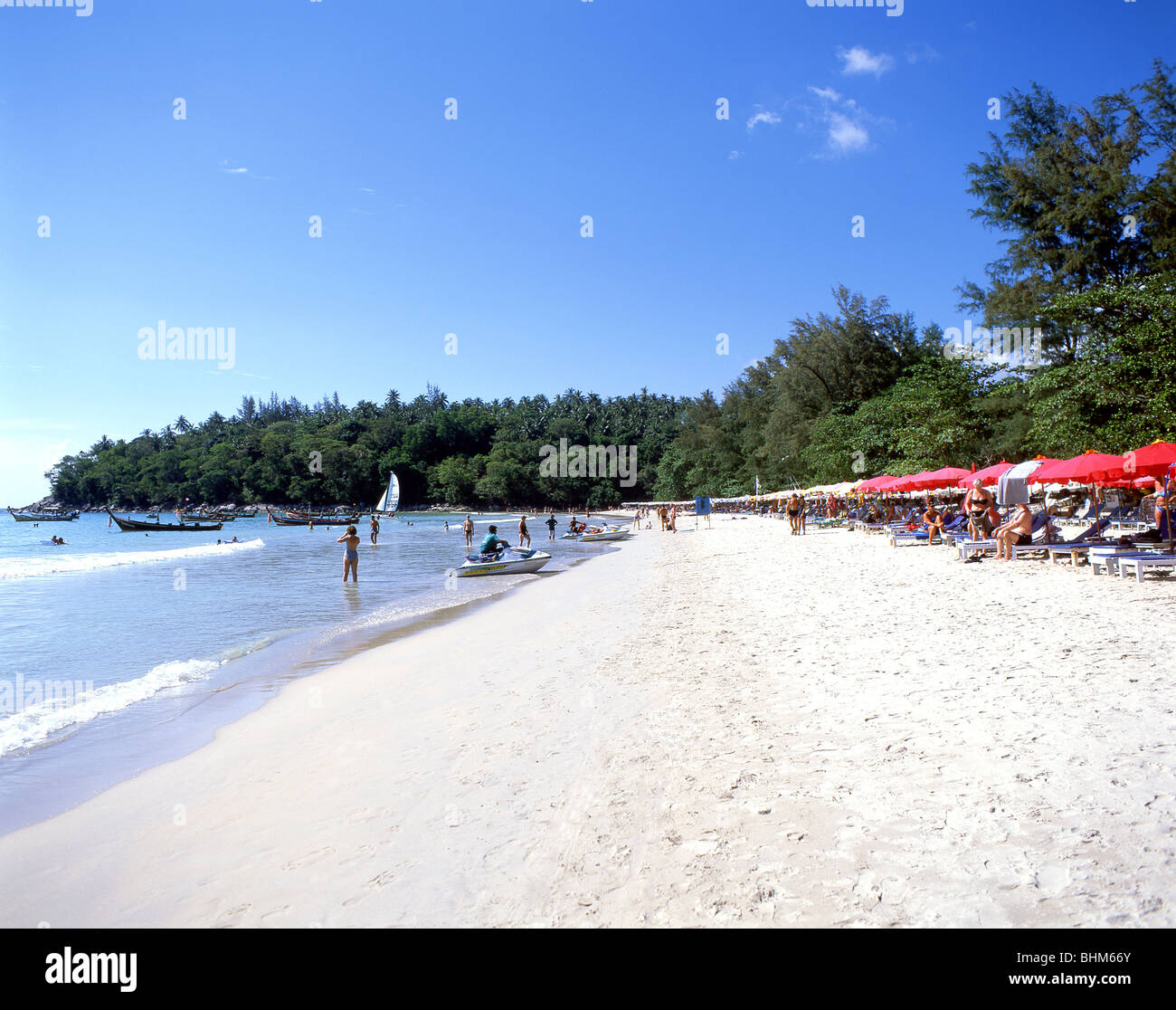 La plage de kata, kata, Phuket, Phuket, Thaïlande Province Banque D'Images