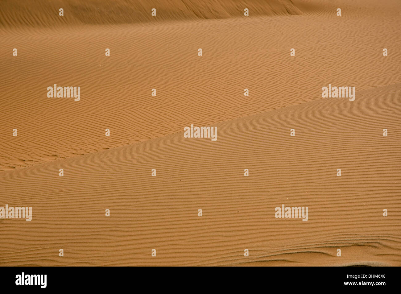 Les vagues de sable. Sable du vent. Le sable du désert Banque D'Images