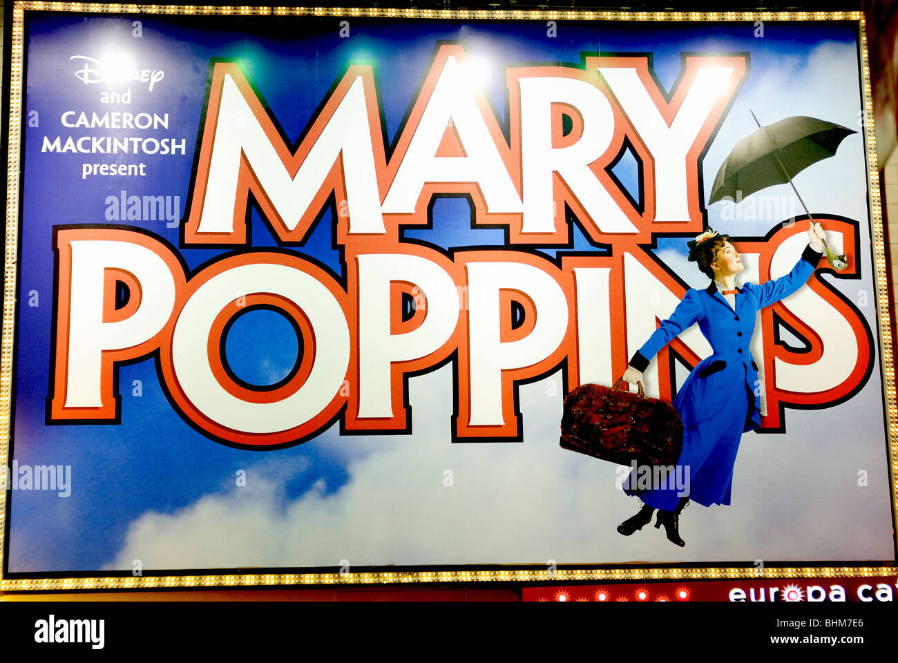 Mary Poppins' spectacle de Broadway, Times Square, New York City Banque D'Images