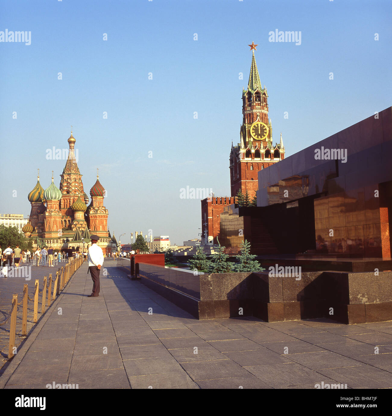 Le mausolée de Lénine, place Rouge, Moscou, Russie, Banque D'Images