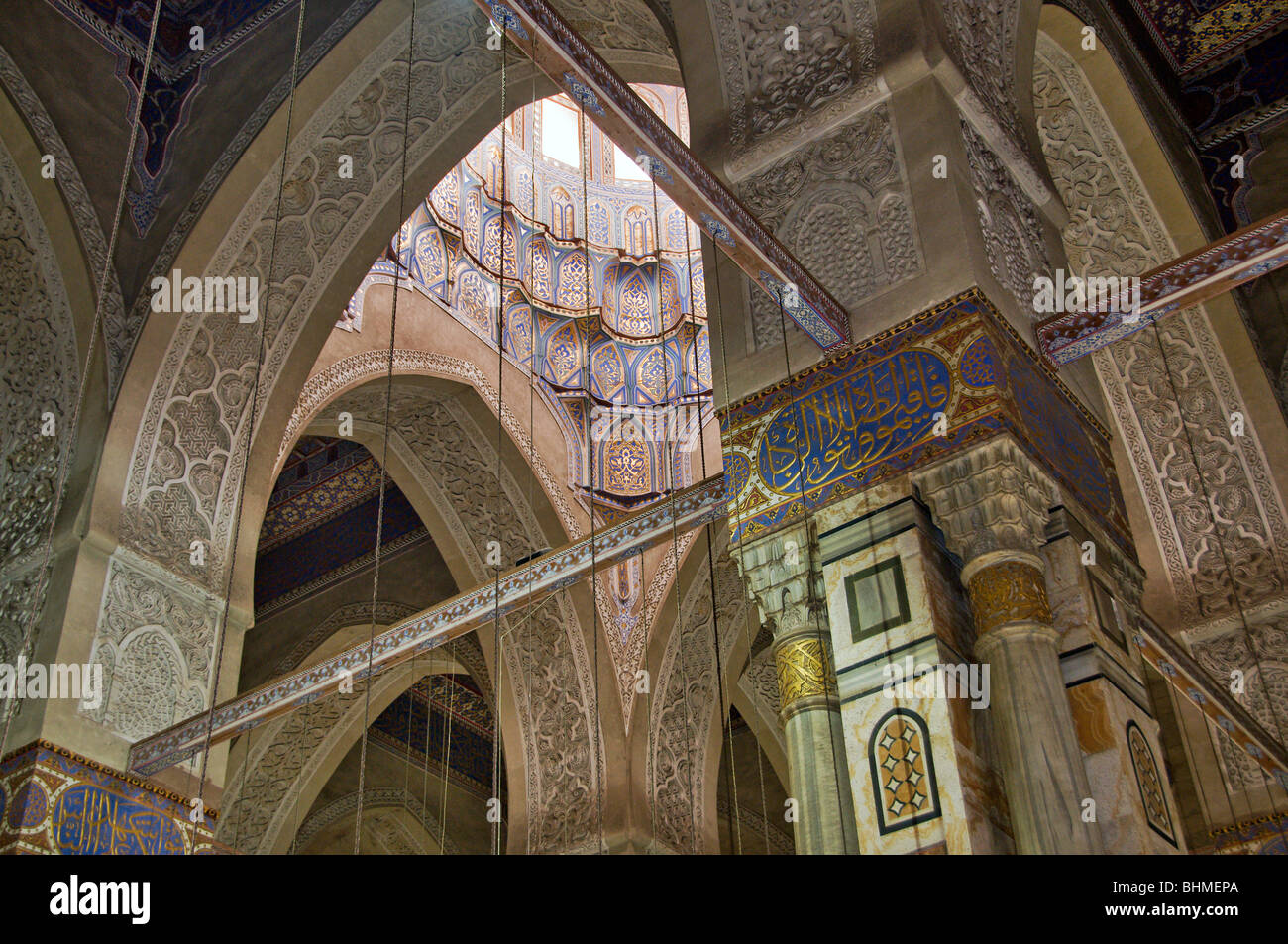 L'intérieur de la mosquée Al Rifai, Le Caire, Egypte Banque D'Images