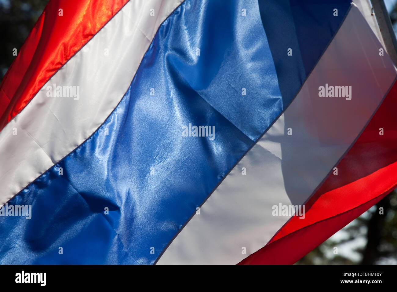 Drapeau Thaïlande  Le drapeau national de la Thaïlande Banque D'Images