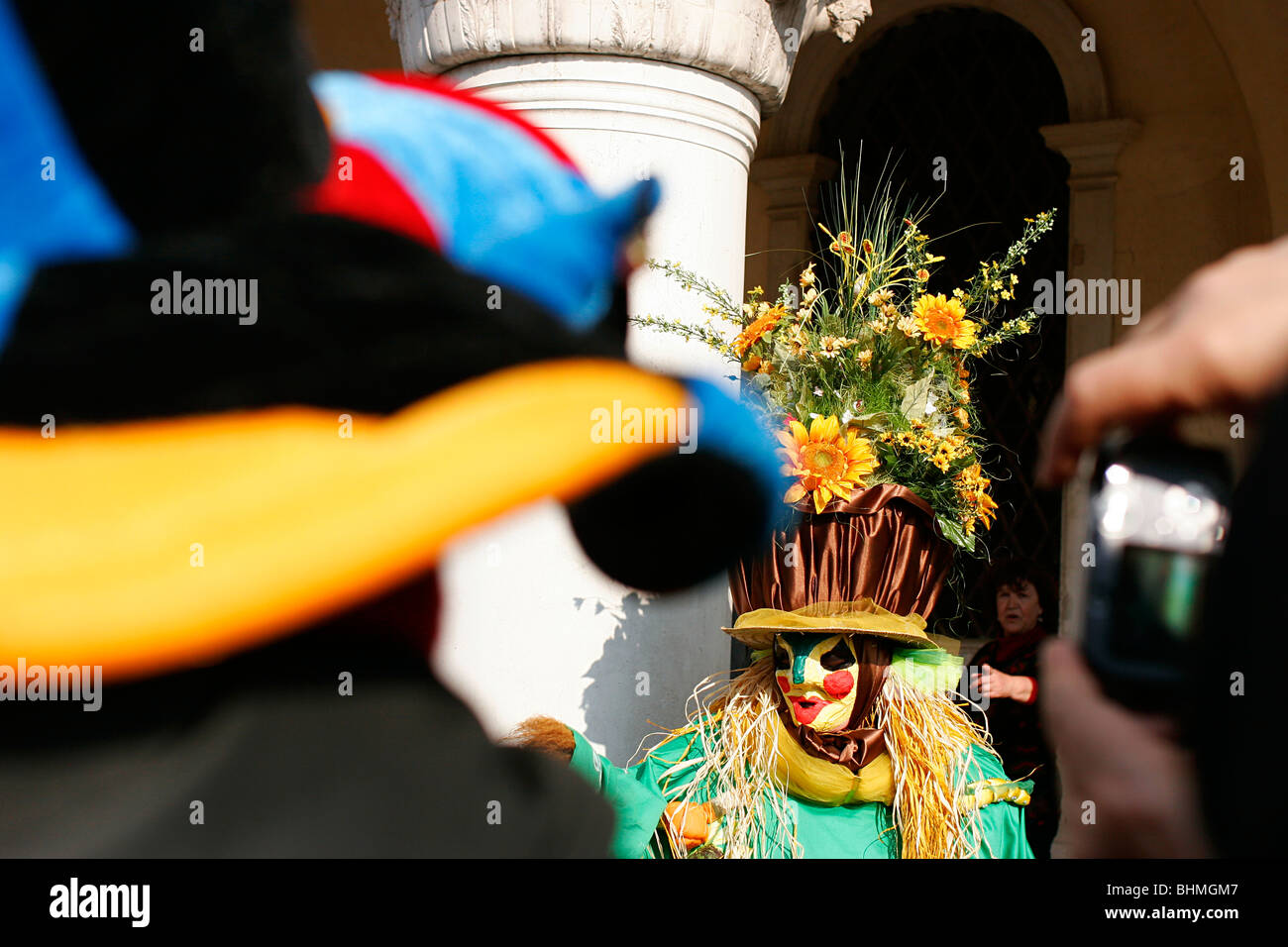 Masque exotique au Carnaval de Venise Banque D'Images