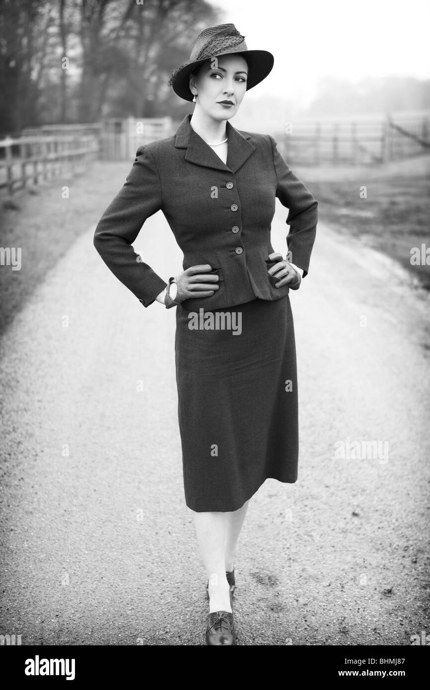 Robe Vintage Années 40 Hiver - Louise Vintage