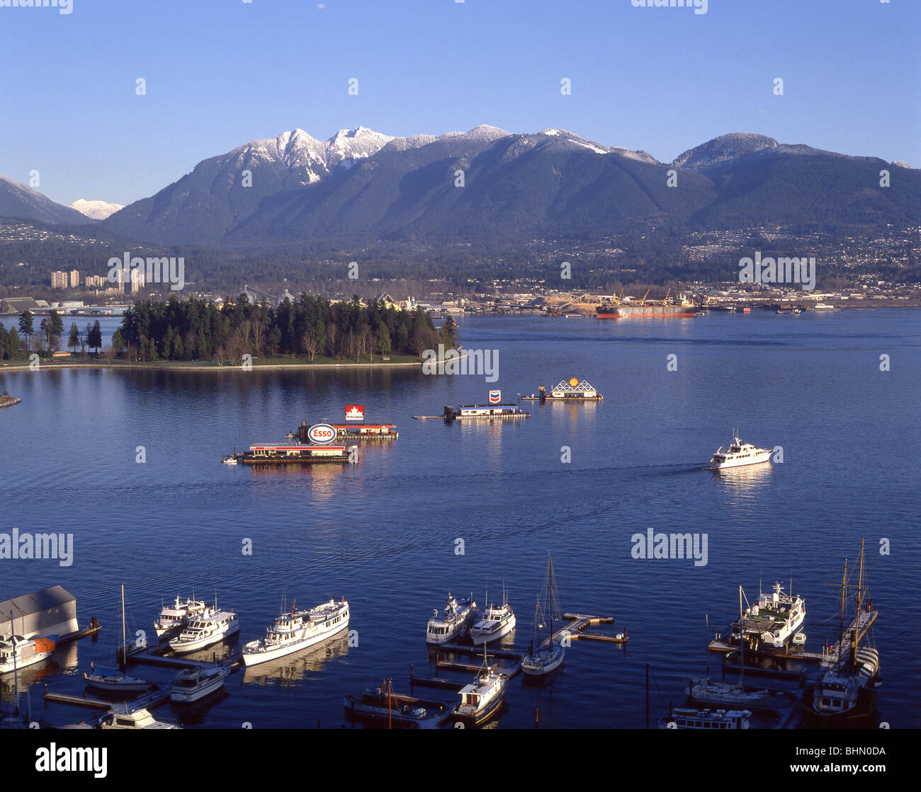 Vue sur le port, Vancouver, British Columbia, Canada Banque D'Images