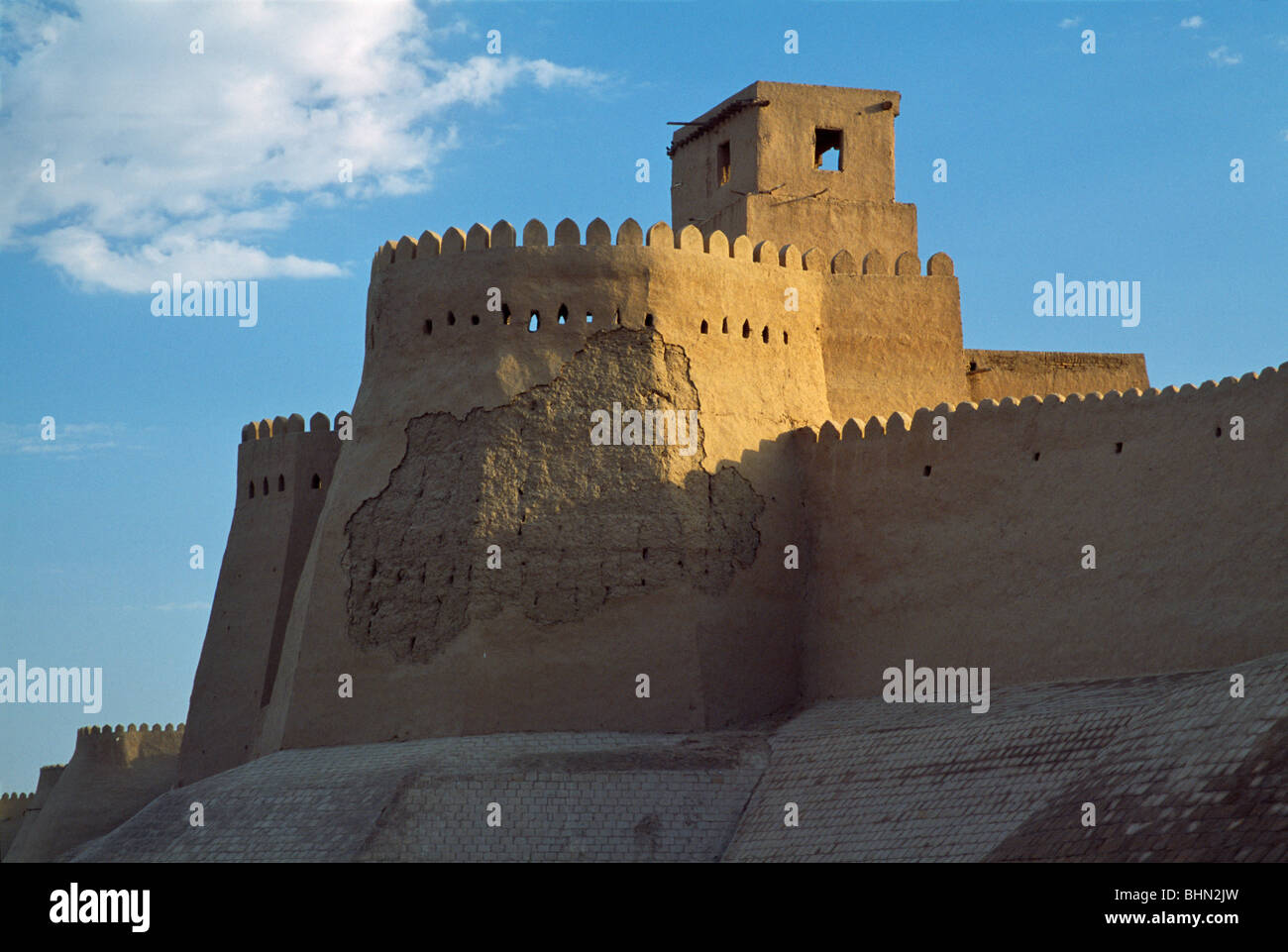 Les murs entourant la ville de Khiva, Ouzbékistan-Ichon-Qala Banque D'Images