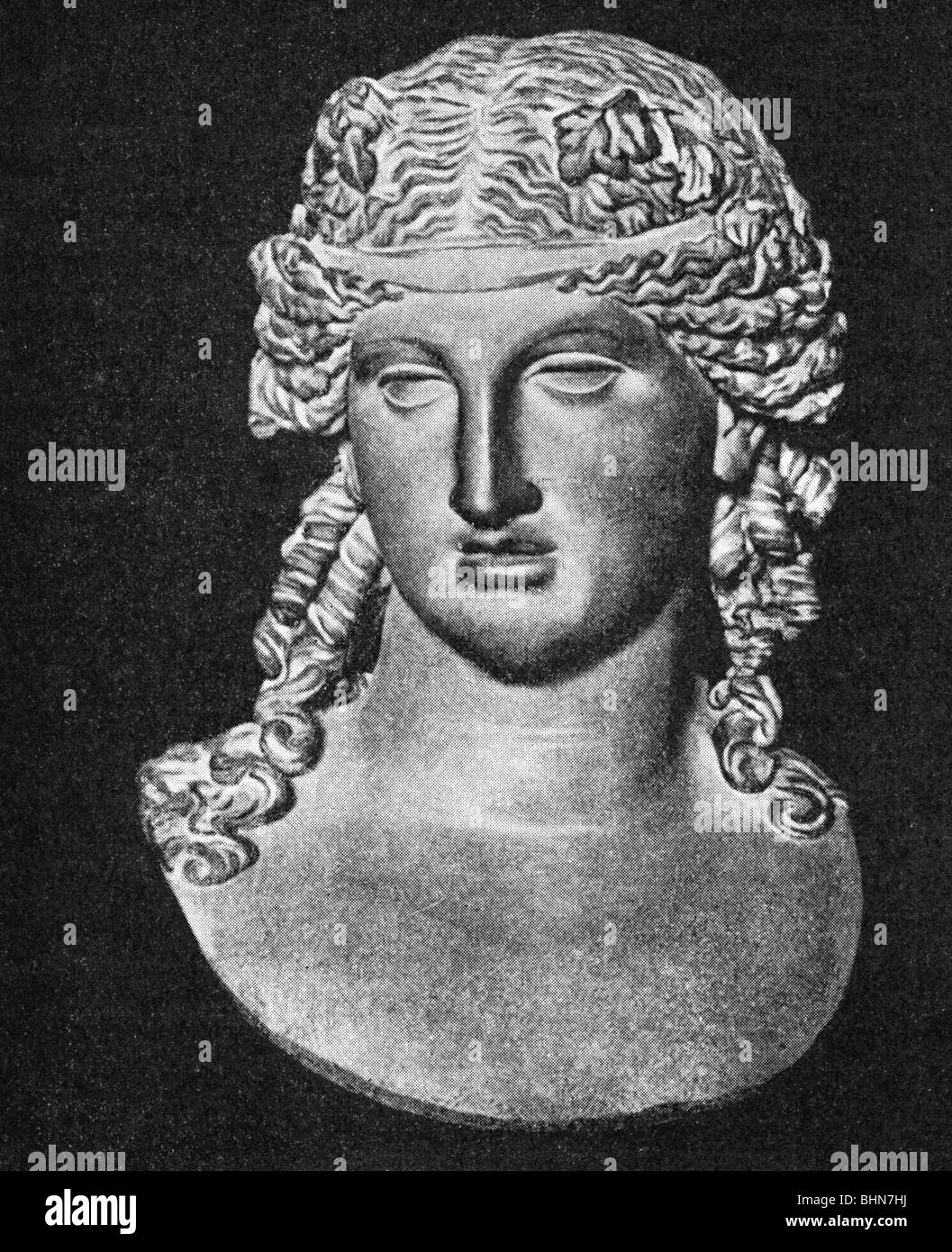 Dionysus (Latin: Bacchus), dieu grec du vin et de l'ivresse, portrait, buste, Musées Capitolin, Rome, , Banque D'Images