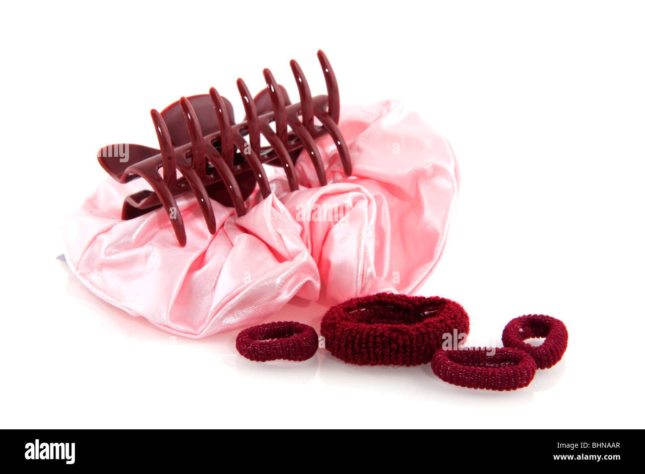 Outils pour rendre vos cheveux en queue Banque D'Images