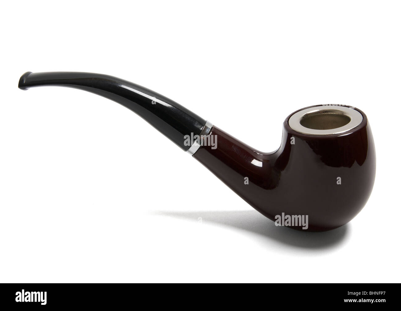 Pipe Tabac sur fond blanc Banque D'Images