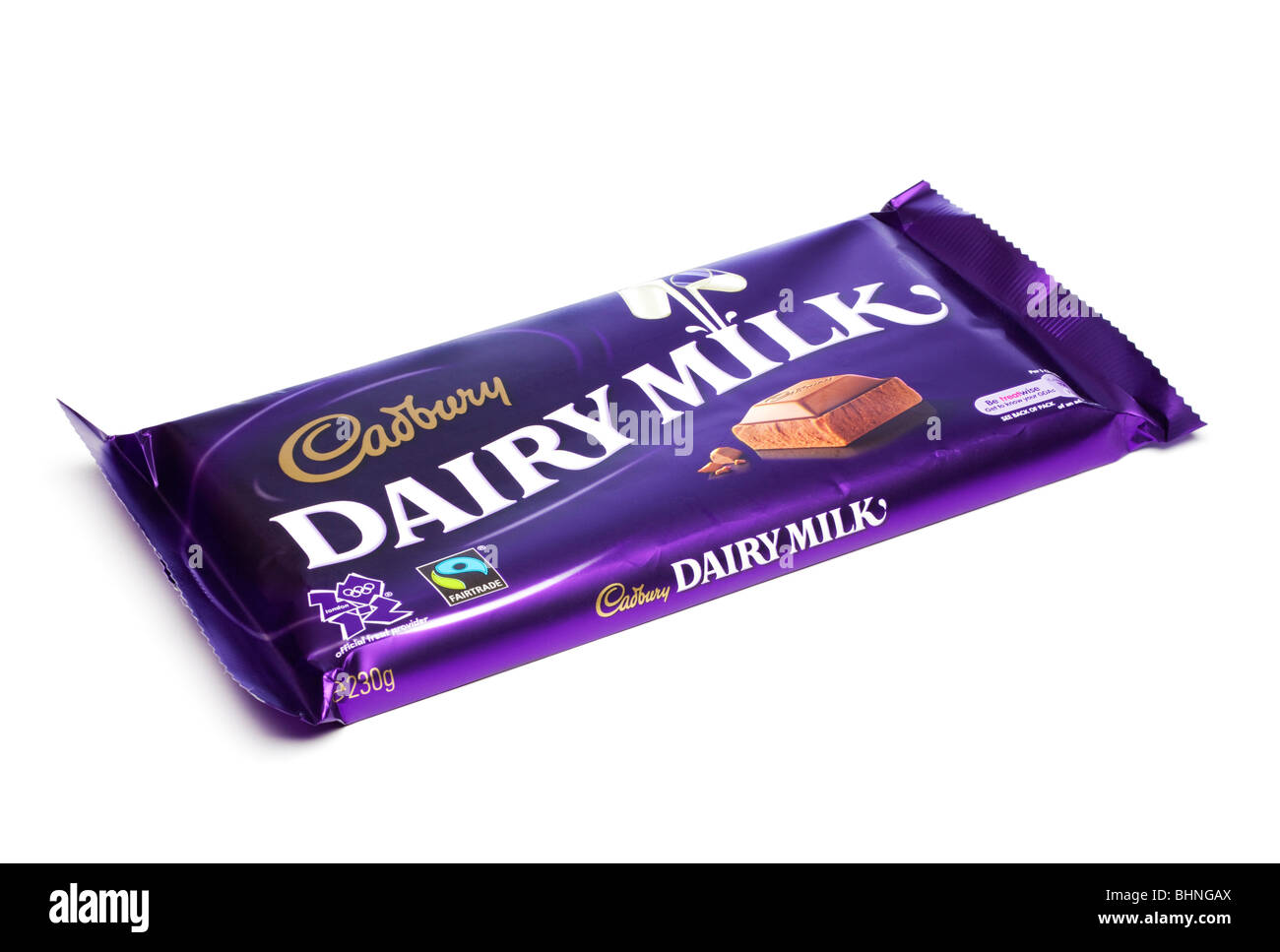 Cadburys Dairy Milk Chocolate bar en découpe aluminium Banque D'Images