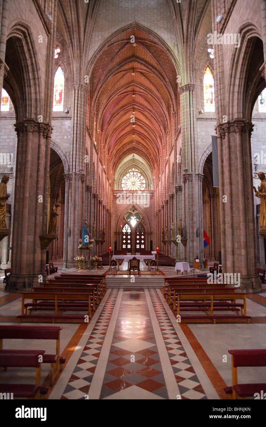 Corazon de Jesus basilique de l'intérieur de l'église à Quito, Equateur Banque D'Images
