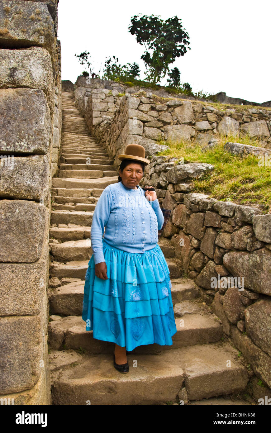 Machu Picchu, au Pérou, les populations indienne ,des vestiges archéologiques, la civilisation Inca, l'Amérique du Sud, la culture de l'Inde, Banque D'Images