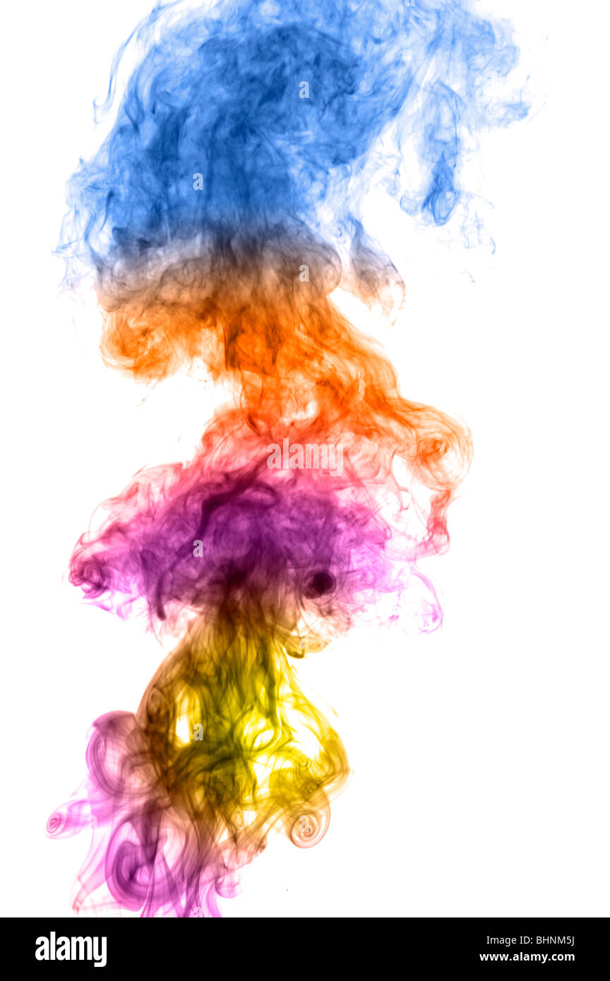 Objet sur blanc - abstract Smoke close up Banque D'Images