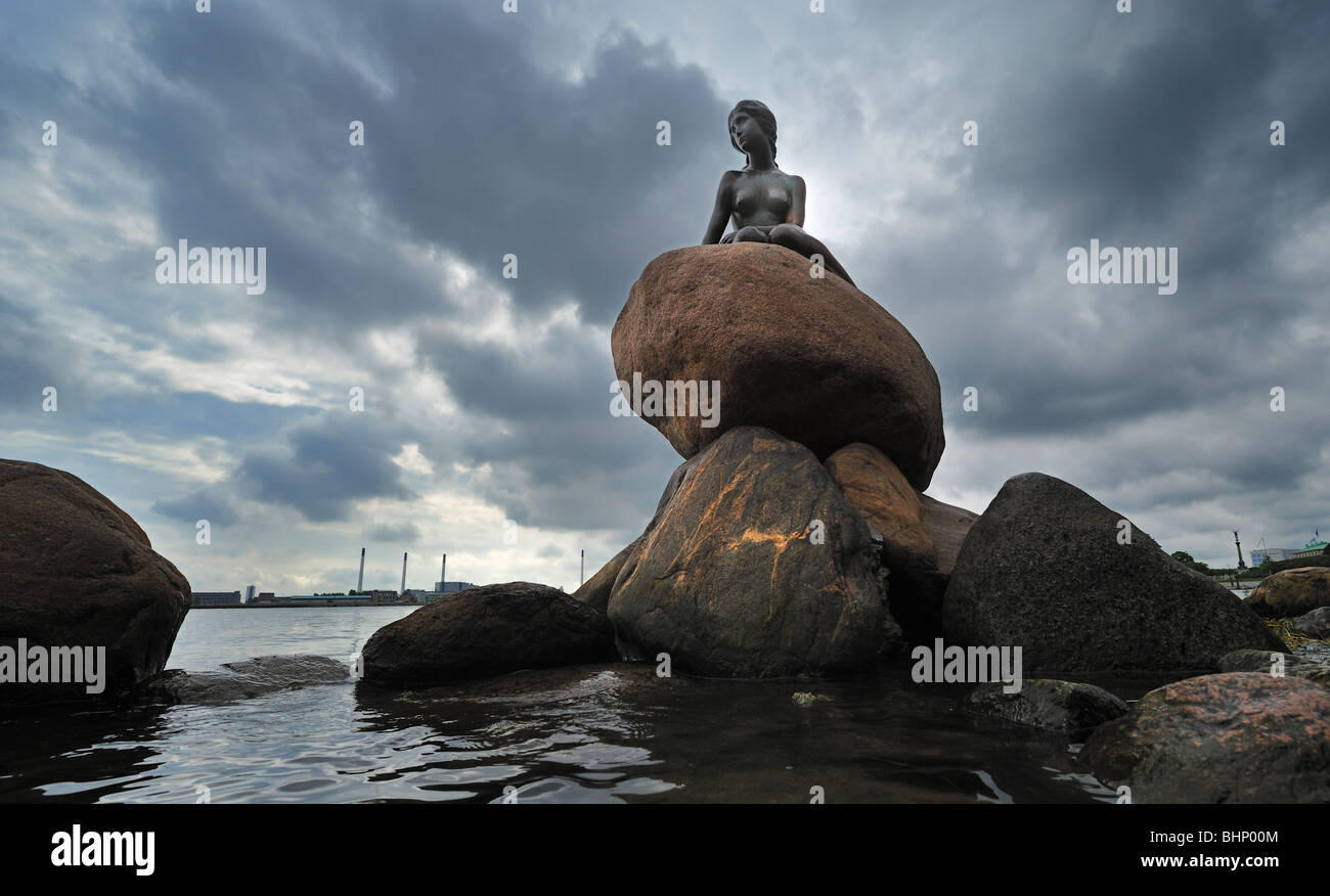 Statue de la petite sirène de Copenhague Danemark Banque D'Images