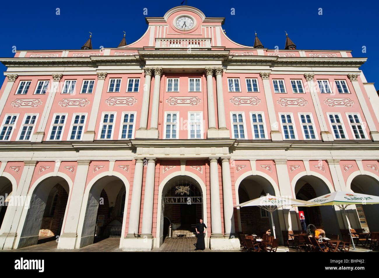 Neuer Markt (Nouveau Marché) et Guild Hall, vieille ville, Rostock Mecklenburg-Vorpommern, Allemagne Banque D'Images