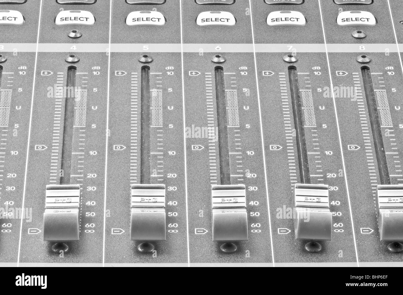 L'unité de mixage studio Banque D'Images