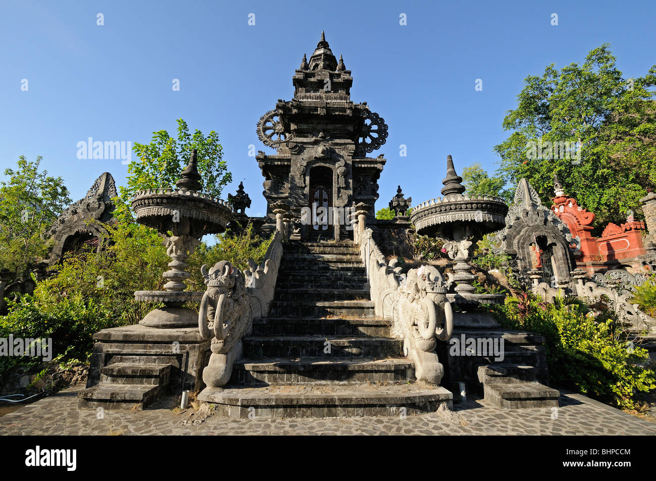 Balinese temple hindou, Temple Melanting, Pemuteran, Bali, Indonésie Banque D'Images