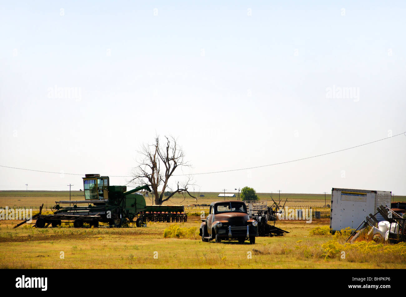 Sur les hautes plaines du Texas Ranch Banque D'Images