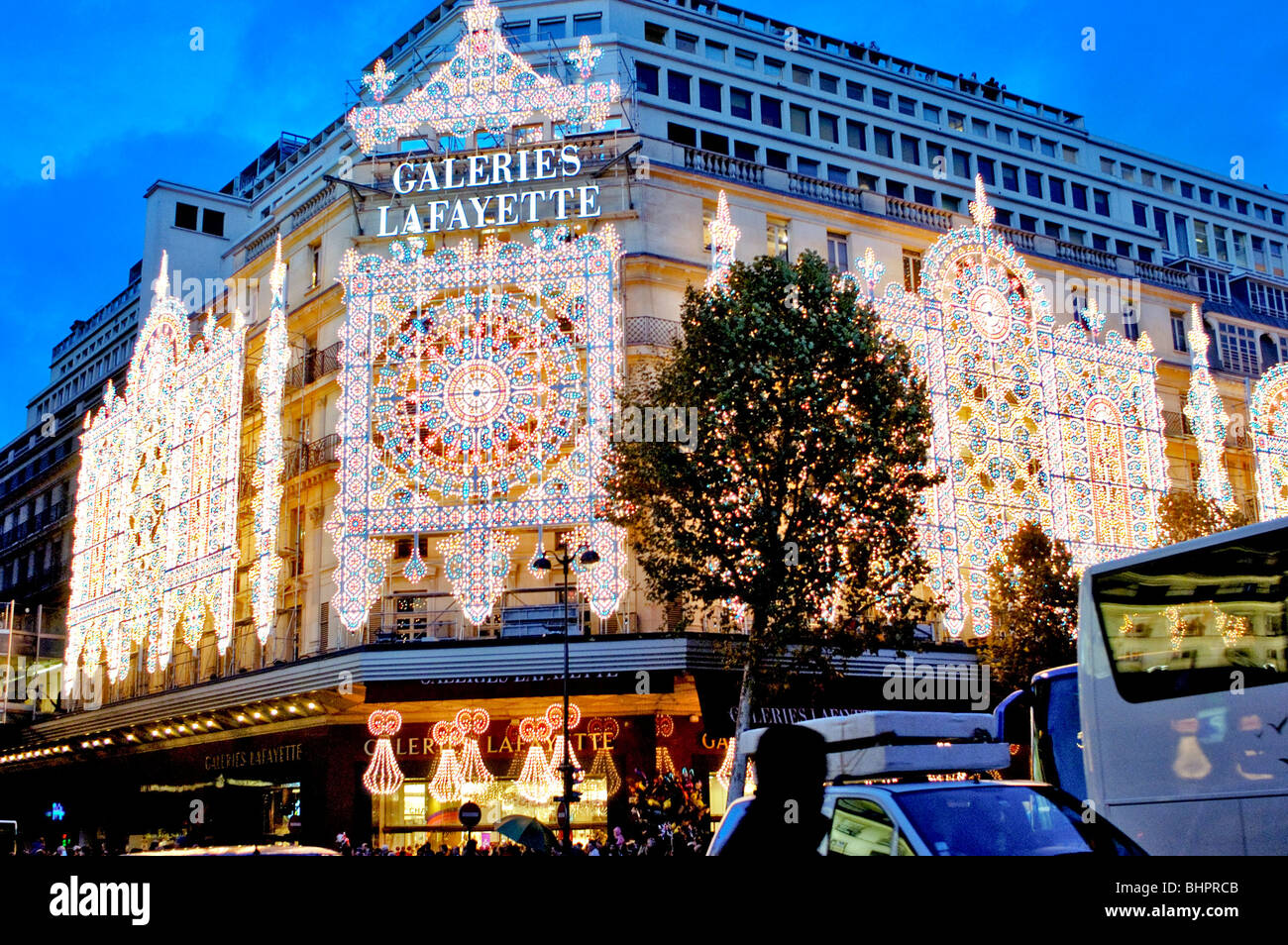 Paris, France, le magasinage de Noël, les Galeries Lafayette sur le