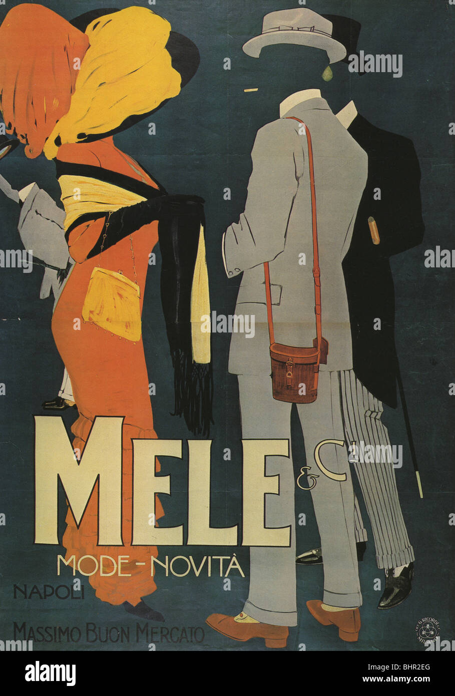 Marcello Dudovich Mele & C. Affiche 1908 Mode-Novita Banque D'Images
