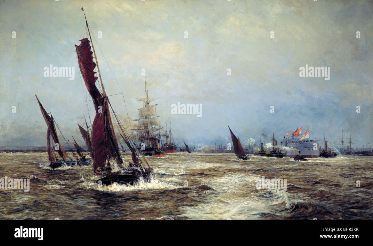 "Commerce électronique et Sea Power', 1898. Artiste : William Lionel Wyllie Banque D'Images