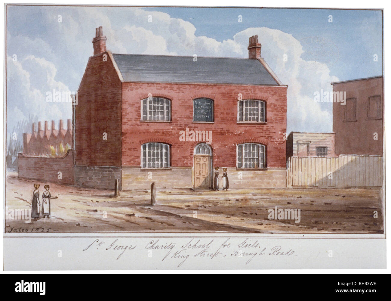 St George's Charity School for Girls, King Street, Southwark, London, 1825. Artiste : G Yates Banque D'Images