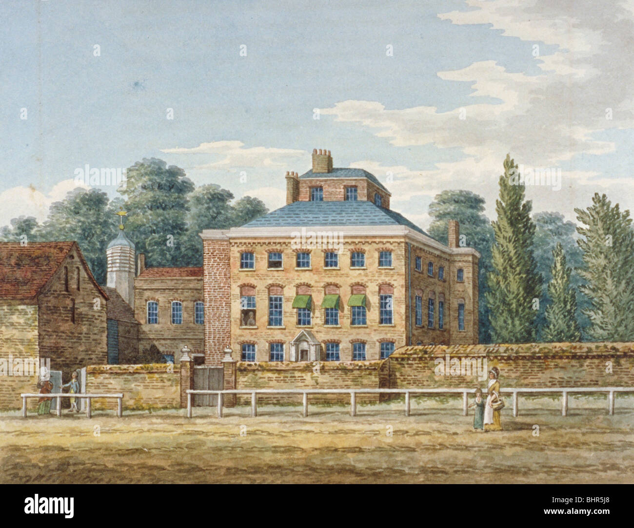 Cowley Grove, London, Middlesex, c1820. Artiste : Anon Banque D'Images