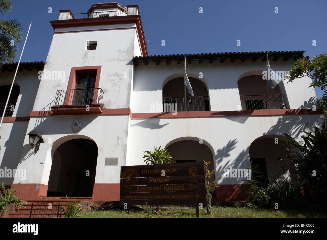 Intendencia de la parque iguazu national d'inspection du parc national iguazú, république de l'Argentine, l'Amérique du Sud Banque D'Images