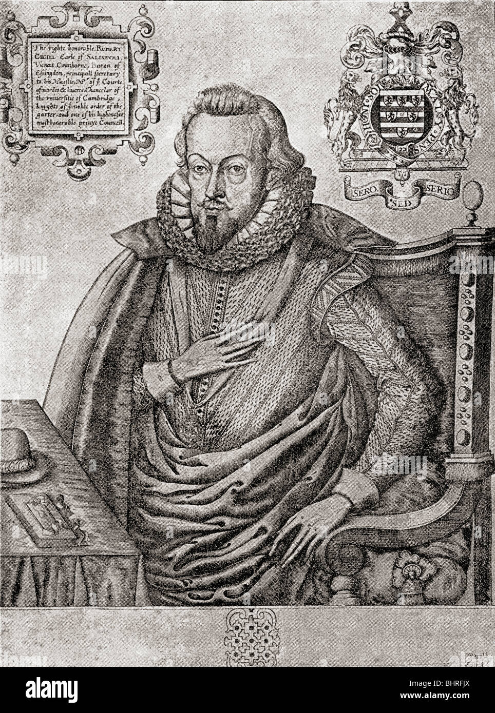 Robert Cecil, comte de Salisbury, 1563 à 1612. Banque D'Images