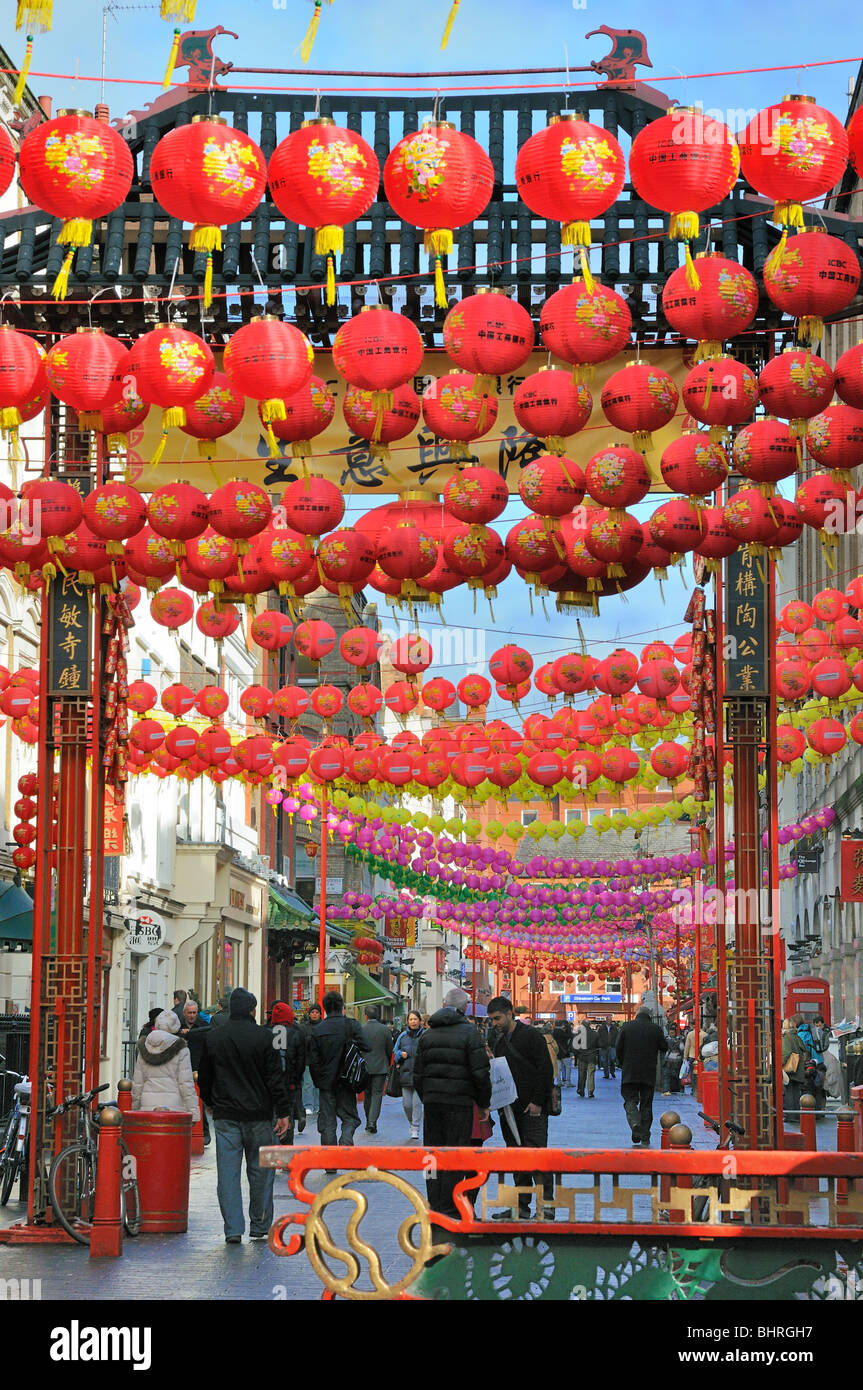 China Town,Gerrard Street,London Banque D'Images