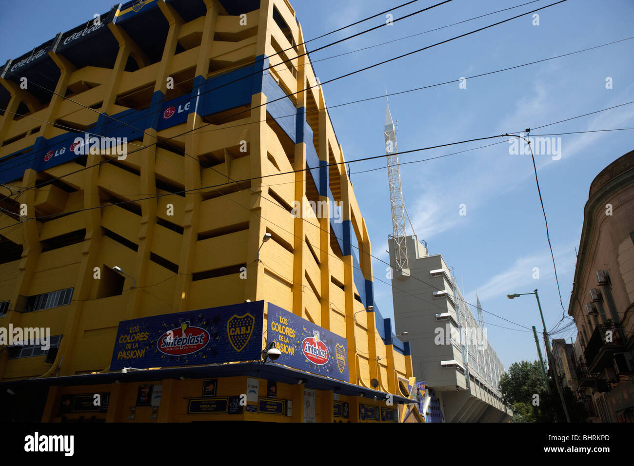 L'extérieur de l'Alberto J Armando la bombonera stadium accueil de football club Atlético boca juniors la boca Banque D'Images