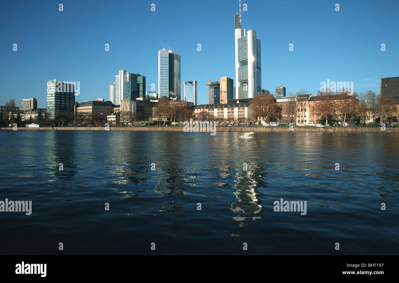 France, Allemagne, Frankfurt am Main Frankfurt am Main, Principal, principal fleuve Skyline skyline Banque D'Images