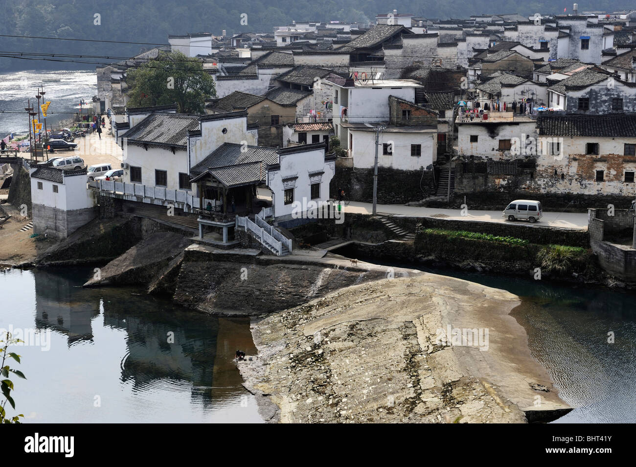 Wangkou village de Wuyuan, province de Jiangxi, Chine. Banque D'Images