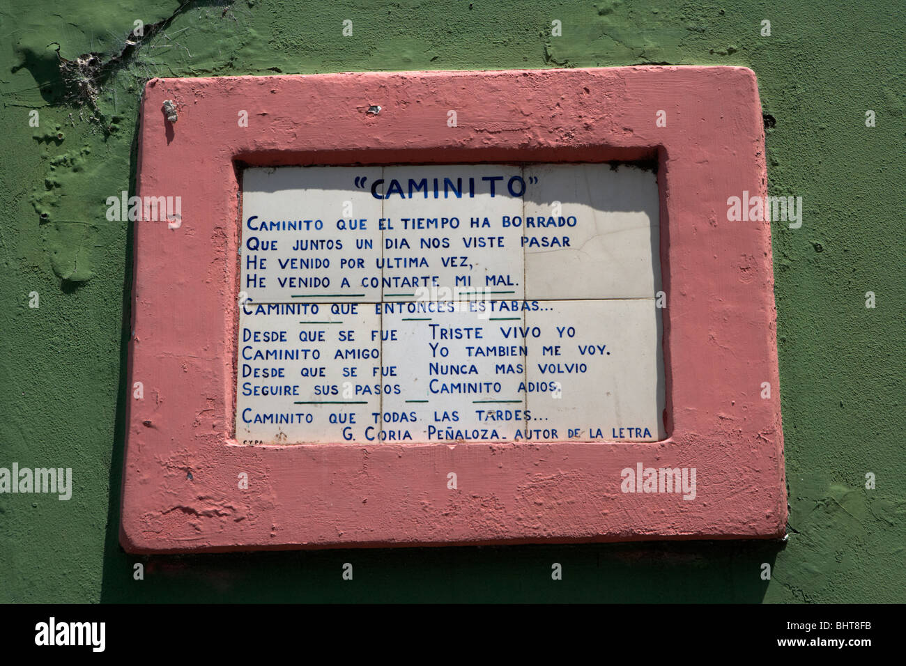 La rue Caminito la boca Capital Federal Buenos Aires Argentine Amérique du Sud Banque D'Images