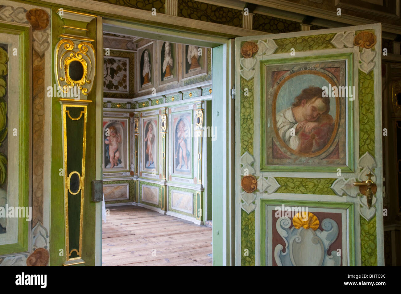 Prix de peintures murales, Manoir de Loessnitz, Radebeul près de Dresde, Allemagne Banque D'Images