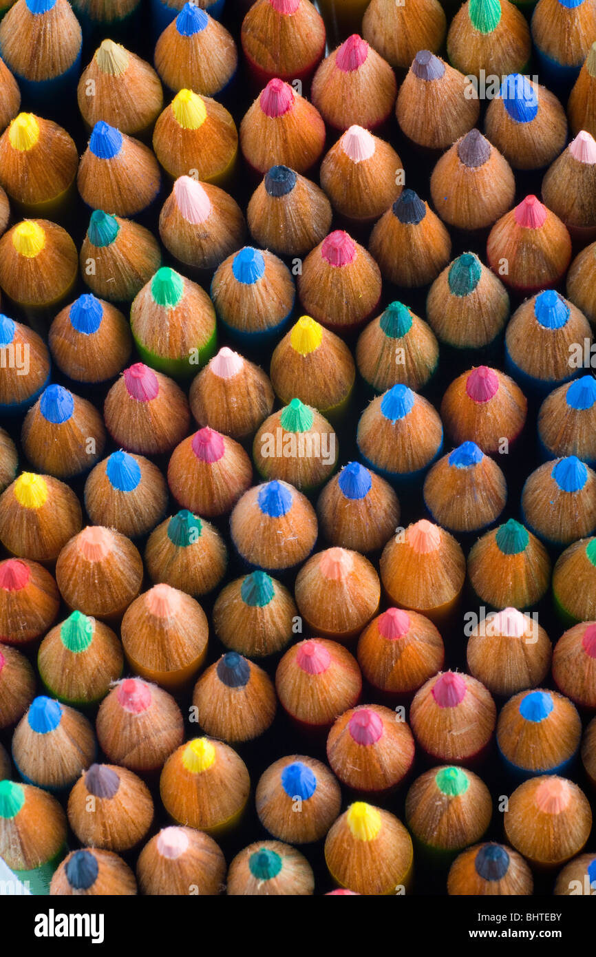 Bouquet de crayons de couleur Banque D'Images